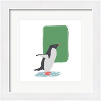 Framed 'Minimalist Penguin, Boys Part I' border=