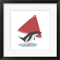 Minimalist Penguin, Boys Part III Framed Print