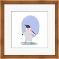 Framed 'Minimalist Penguin, Girls Part II' border=