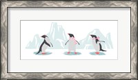 Framed Minimalist Penguin Trio, Girls