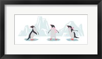 Framed Minimalist Penguin Trio, Girls