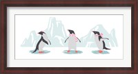 Framed Minimalist Penguin Trio, Girls