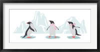 Framed Minimalist Penguin Trio, Girls
