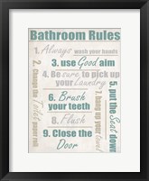 Framed Concrete Bathroom Rules