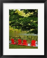 Framed Family Of Adirondak Chairs