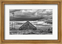 Framed Windmill and Barn