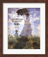 Framed Monet Quote Madame Monet and Her Son