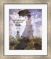 Framed Monet Quote Madame Monet and Her Son