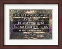 Framed Monet Quote Garden at Giverny