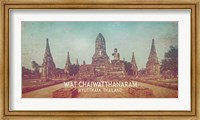 Framed Vintage Wat Chaiwatthanaram, Thailand, Asia