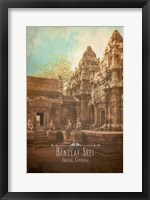 Framed Vintage Banteay Srei, Cambodia, Asia