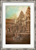 Framed Vintage Banteay Srei, Cambodia, Asia