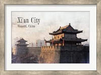 Framed Vintage Xi'an City, China, Asia