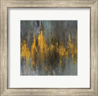 Framed Black and Gold Abstract