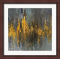 Framed Black and Gold Abstract