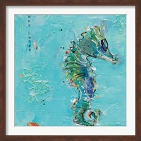Framed Little Seahorse Blue