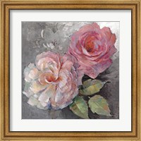 Framed Roses on Gray I