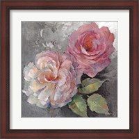 Framed Roses on Gray I