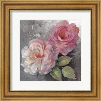 Framed Roses on Gray I