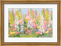 Framed Garden Pastels I Blue Sky