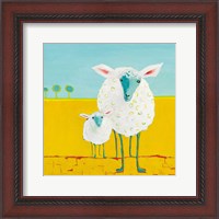 Framed Mama and Baby Sheep
