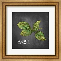 Framed Basil on Chalkboard