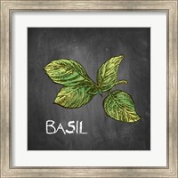 Framed Basil on Chalkboard