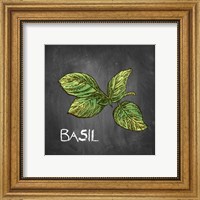 Framed Basil on Chalkboard