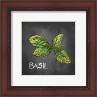 Framed Basil on Chalkboard