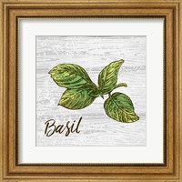 Framed Basil on Wood