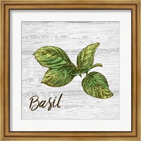 Framed Basil on Wood