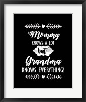 Framed Grandma Knows Everything