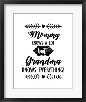 Framed Grandma Knows Everything 2