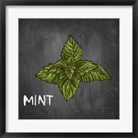 Framed Mint on Chalkboard