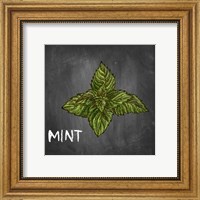 Framed Mint on Chalkboard