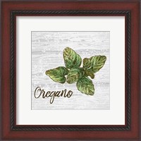 Framed Oregano on Wood