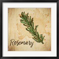 Framed Rosemary on Burlap