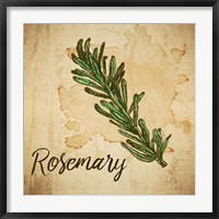 Framed Rosemary on Burlap