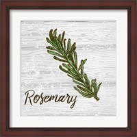 Framed Rosemary on Wood