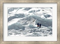 Framed Climbers Return to Base Camp from Khumbu Icefall climbing, Mt Everest