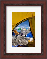 Framed Tents of Mountaineers , Mt Everest, Nepal