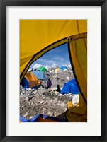 Framed Tents of Mountaineers , Mt Everest, Nepal