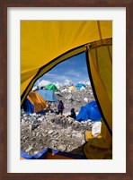 Framed Tents of Mountaineers , Mt Everest, Nepal