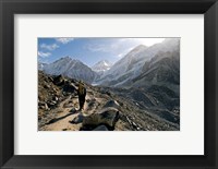 Framed trekker on the Everest Base Camp Trail, Nepal