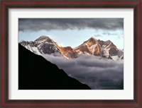 Framed Nepal, Sagarmatha NP, Mt Everest, Lotse and Nuptse