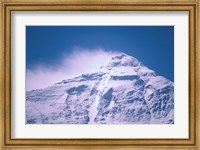 Framed Snowy Summit of Mt Everest, Tibet, China
