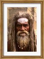 Framed Close-up of Religious Man in Kathmandu, Nepal