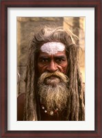 Framed Close-up of Religious Man in Kathmandu, Nepal