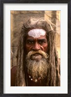 Framed Close-up of Religious Man in Kathmandu, Nepal