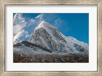 Framed Mt Pumori behind Kala Patthar, Nepal